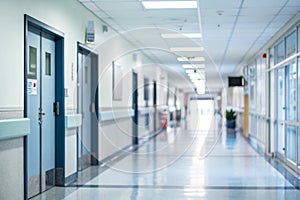 Abstract blurred hospital and clinic interior photo