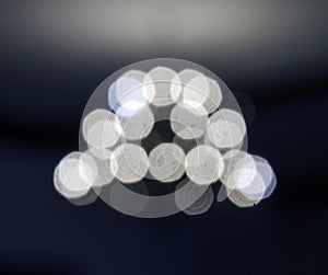 Abstract blurred molecula-like lights photo