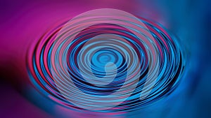 Abstract blurred radial circles in pink and blue. Visual concept