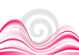 Abstract Blurred Red Curves in White Background