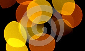 Abstract Blurred Vibrant Yellow and Orange Color Illuminated Light