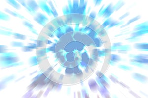 Abstract blurry blue circle explosion