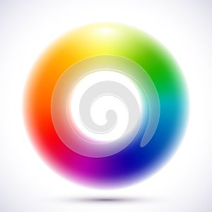 Abstract blurry color wheel