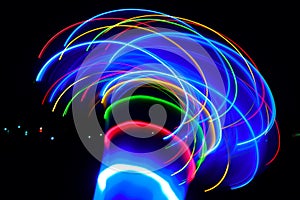 Abstract of Blurry colorful of motions LED lights