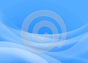 Abstract Blurry Curves in Blue Background
