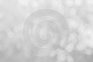 Abstract blurry grey color for background, Blur festival lights outdoor celebration and white bokeh focus texture decorative