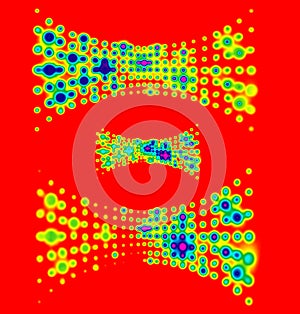 Abstract blurry microscopic light design, similar to microbe in photo