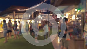 Abstract blurry pictures of the outdoor party festival and people are attending,background blur bokeh