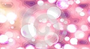 Abstract blurry pink background with flare and bokeh effect