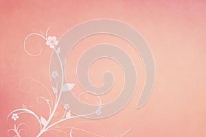 Abstract blush pink stained paper texture background with white swirls