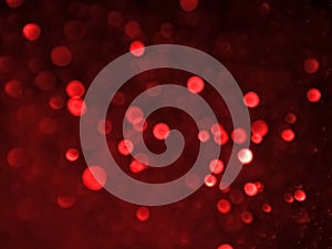 Abstract bokeh background with bubble red color