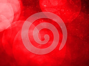 Abstract bokeh background with bubble red color