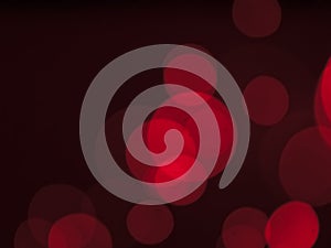 Abstract bokeh background with bubble red color