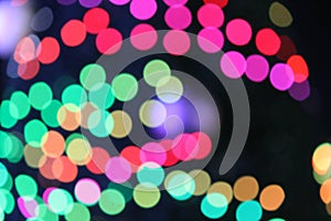 Abstract Bokeh background Christmas circles of light