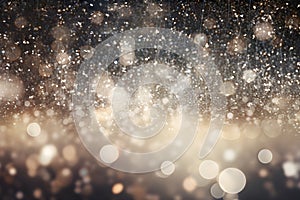 abstract bokeh background glitter vintage lights background. gold silver and white. de-focused