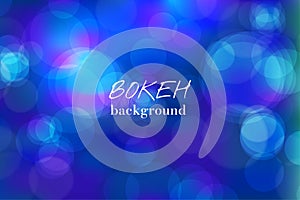 Abstract bokeh background vector blue