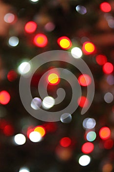 Abstract Bokeh Christmas circles of light