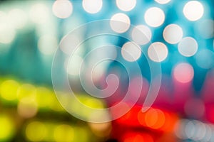 Abstract bokeh colorful lights defocused background