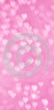 abstract bokeh heart light pink beautiful bright valentines day love romantic sweet blur pink for background