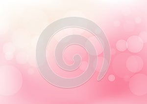 Abstract bokeh light and pink gradient blur background vector illustration