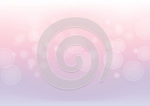 Abstract bokeh light with pink and purple gradient blur background vector illustration