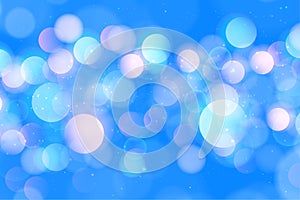 Abstract bokeh lights with soft light background illustration. abstract blue bokeh background blurred bubble.