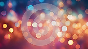 Abstract Bokeh Motif Background with Soft Glowing Lights for Creative Designs
