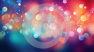 Abstract Bokeh Motif Background with Soft Glowing Lights for Creative Designs