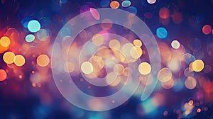 Abstract Bokeh Motif Background with Soft Glowing Lights for Creative Designs