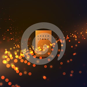 Abstract bokeh particle effect background with warm colors