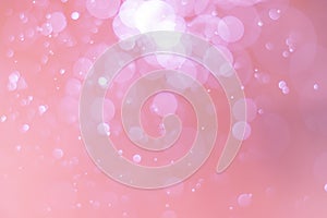 Abstract bokeh on pink gold background