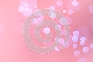 Abstract bokeh on pink gold background