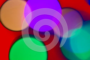 Abstract bokeh type colors (bright red, purple, green) abstract or real image