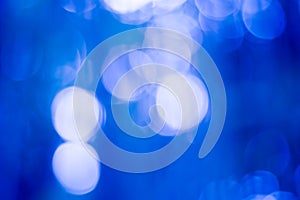 Abstract bokhe on blue background.