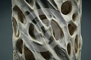 Abstract Bone Structure with Organic Hole Patterns