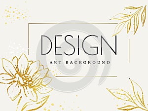 Abstract botanical art vector. Save the date. Pattern for text, packaging and prints.