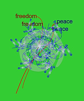 Abstract bouquet of freedom and of peace.