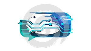 Abstract Brain with Circuitry - AI Thought Processing, vector design Generative AI