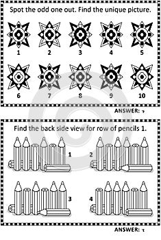 Abstract brain games, or visual puzzles