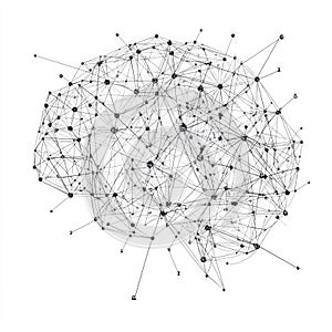 Abstract brain network: complex connection points in a neural web