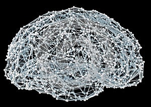 Abstract brain. Network connection background