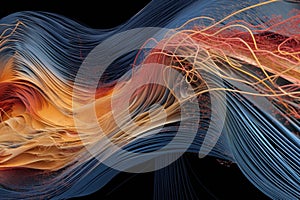 abstract brain waves visualization for neuromodulation