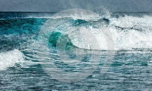 Abstract breaking waves, Fistral beach, Cornwall