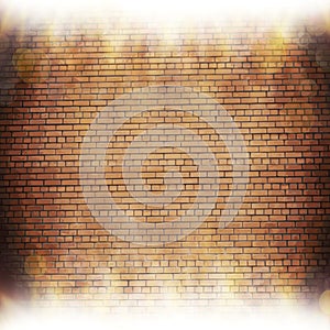 Abstract brick background. blurry light effects