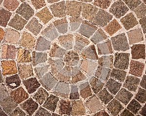Abstract Brick Circles Pattern Background