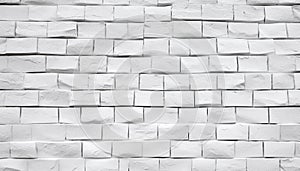 Abstract brick pattern on white wall, modern design generated by AI