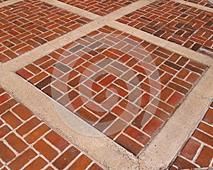 Abstract brick sidewalk