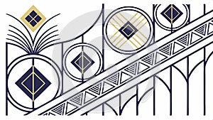 Abstract bridge design, architecture and structure vector design Generative AI