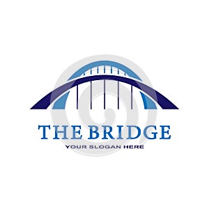 Abstract bridge logo design template. ESP 10. Vector.