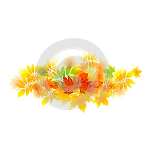 Abstract bright autumn leaves baner